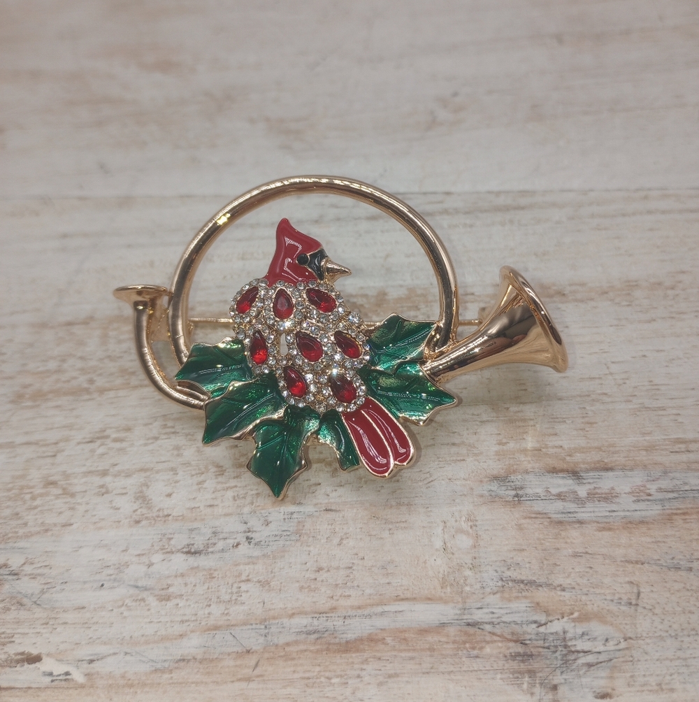 Anne Klein Christmas Cardinal Pin